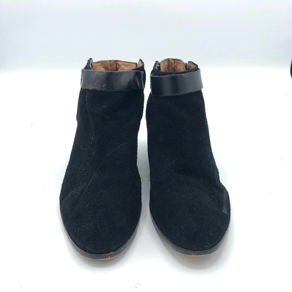 MADEWELL Charley Collar Stud Boot Ankle Boot Bootie Black Suede Leather 7.5 MWL - Picture 3 of 11